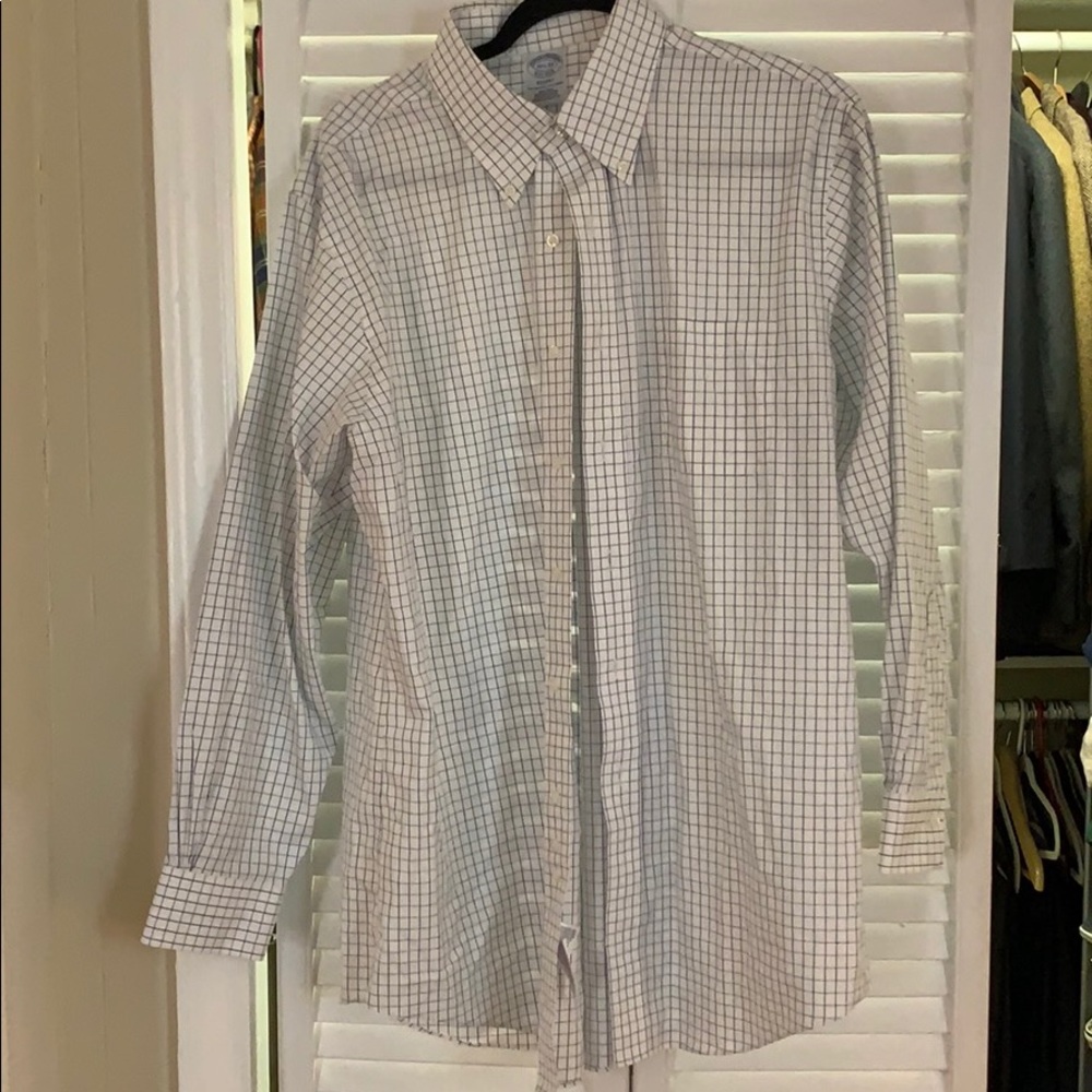 Brooks Brothers White and Blue dress shirt
